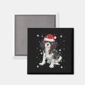Aimant Éclairage de Noël Santa Cavalier King Charles Span (Recto/Verso)