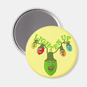 Aimant Éclairer Funny Pun de Noël Lumières de dessin (Recto/Verso)