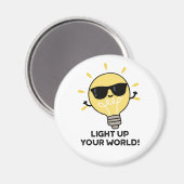 Aimant Éclairer Votre Monde Amusant Puce Positive (Recto/Verso)