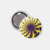 Aimant Éclatement jaune et violet (Recto/Verso)