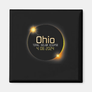 Aimant Eclipse 2024 Shirt State Ohio Total Solar Eclipse