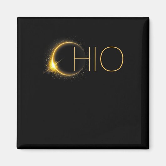 Aimant Eclipse 2024 Total Eclipse Solaire Eclipse Ohio (Devant)