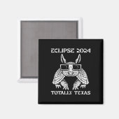 Aimant Eclipse 2024 Totalité Texas Armadillo Hommes Femme (Recto/Verso)
