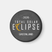 Aimant Éclipse Groenland 2026 (Devant)