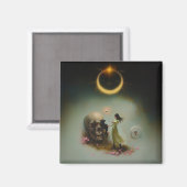 Aimant Eclipse Prêtre Lune Occulte Dark Witchk AI Art (Recto/Verso)