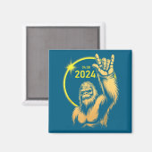 Aimant Éclipse solaire 2024 Bigfoot Rock avril éclipse so (Recto/Verso)