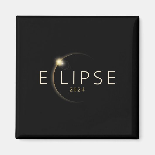 Aimant Éclipse solaire 2024 Éclipse solaire totale 4.08.2 (Devant)