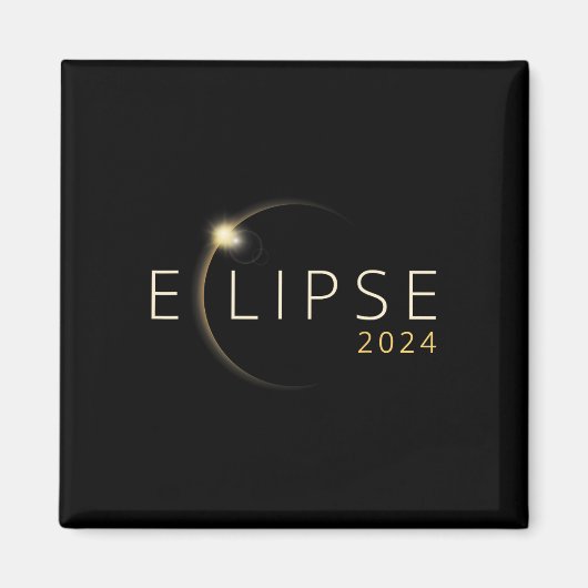 Aimant Éclipse solaire 2024 Éclipse solaire totale 4.08.2 (Devant)