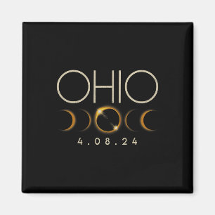 Aimant Éclipse solaire 2024 État Ohio Total Éclipse solai