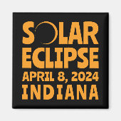 Aimant Éclipse solaire 2024 Indiana (Devant)