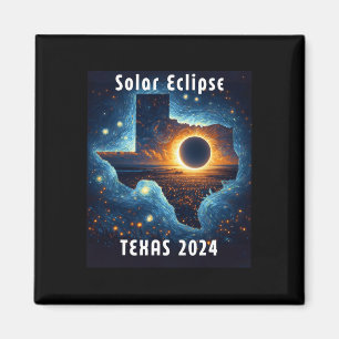 Aimant Éclipse solaire 2024 Nuit étoilée