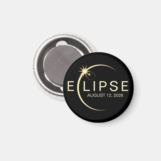 Aimant Éclipse solaire Astronomie Événement 2026 (Recto/Verso)