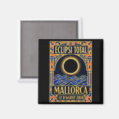 Aimant Éclipse solaire de Majorque 2026 - Catalan Moderne (Recto/Verso)