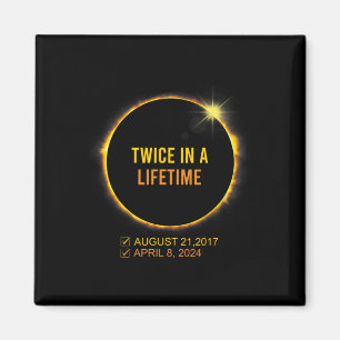 Aimant Éclipse Solaire Deux Fois Dans Un Éclip Solaire De