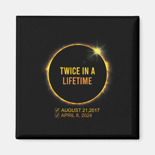 Aimant Éclipse Solaire Deux Fois Dans Un Éclip Solaire De (Devant)