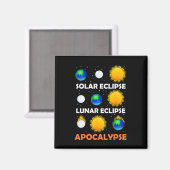 Aimant Éclipse solaire Éclipse lunaire Enseignant de scie (Recto/Verso)