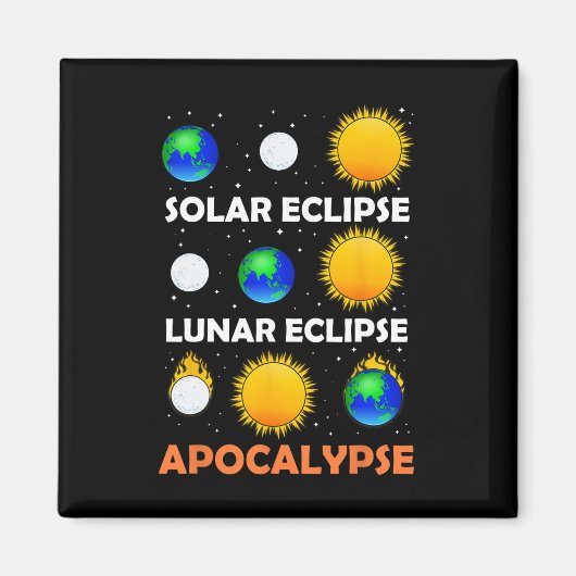 Aimant Éclipse solaire Éclipse lunaire Enseignant de scie (Devant)