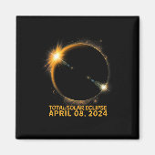 Aimant Éclipse solaire Tee 2024 Total Éclipse solaire 4.0 (Devant)
