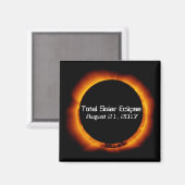Aimant Éclipse solaire totale 2017 (Recto/Verso)