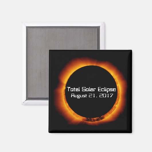 Aimant Éclipse solaire totale 2017 (Recto/Verso)
