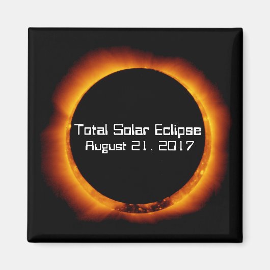 Aimant Éclipse solaire totale 2017 (Devant)