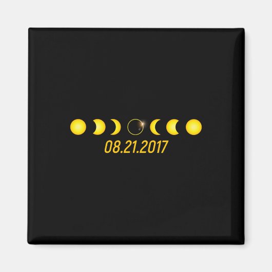 Aimant Éclipse solaire totale 2017 (Devant)