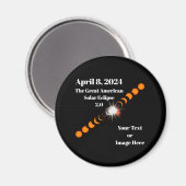 Aimant Éclipse solaire totale 2024 (Recto/Verso)