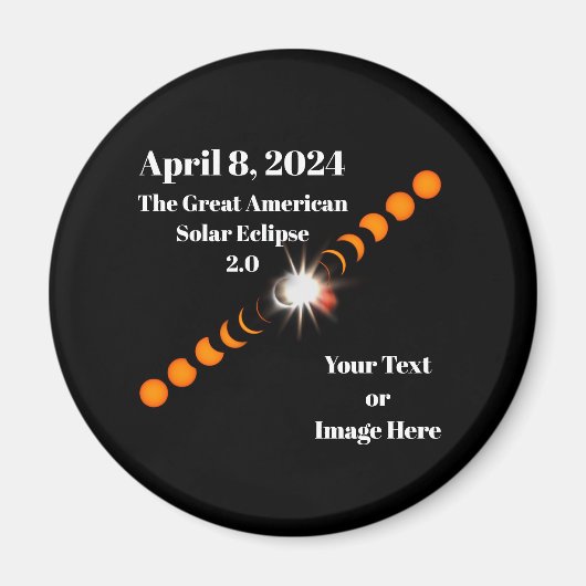 Aimant Éclipse solaire totale 2024 (Devant)