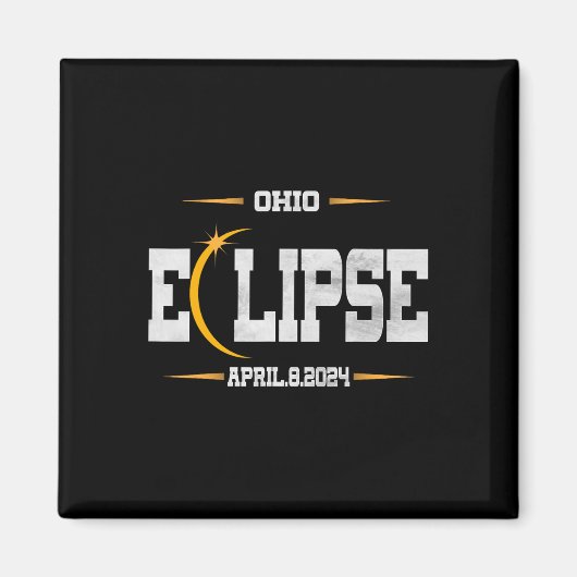 Aimant Éclipse solaire totale 2024 (Devant)