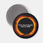 Aimant Éclipse solaire totale 2024 (Recto/Verso)