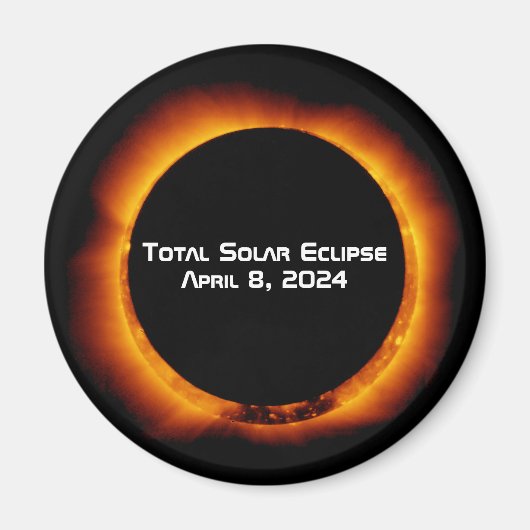 Aimant Éclipse solaire totale 2024 (Devant)