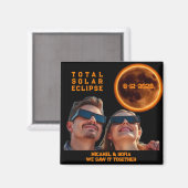 Aimant Éclipse Solaire Totale 2026 Souvenir (Recto/Verso)