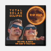 Aimant Éclipse Solaire Totale 2026 Souvenir (Devant)