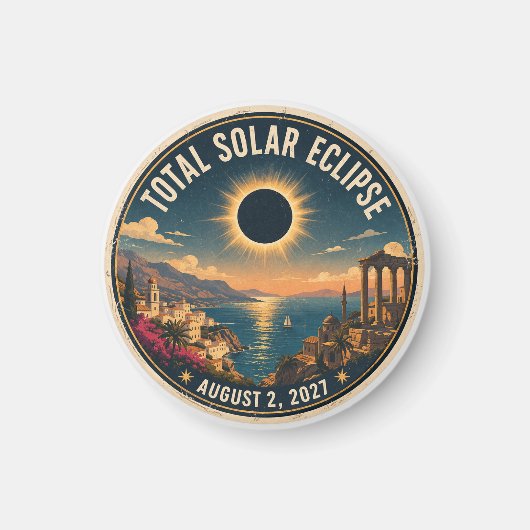 Aimant Éclipse solaire totale 2027 (Devant)