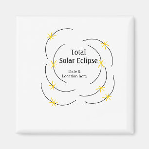 Aimant Éclipse solaire totale ajouter date lieu moitié so
