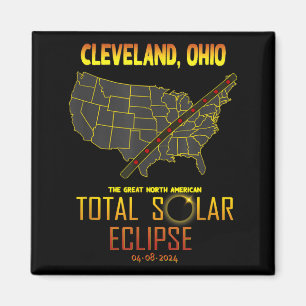 Aimant Éclipse solaire totale Cleveland Ohio 2024