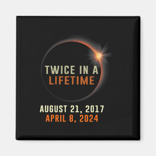 Aimant Éclipse Solaire Totale Deux Fois Dans Une Vie Sola