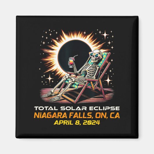 Aimant Éclipse solaire totale du squelette Niagara Falls (Devant)