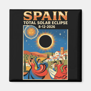 Aimant Éclipse solaire totale en Espagne 2026 12 août Ast