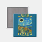 Aimant Éclipse solaire totale Espagne 2026 (Recto/Verso)