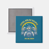 Aimant Éclipse solaire totale mignonne 04 08 (Recto/Verso)