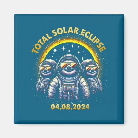 Aimant Éclipse solaire totale mignonne 04 08 (Devant)
