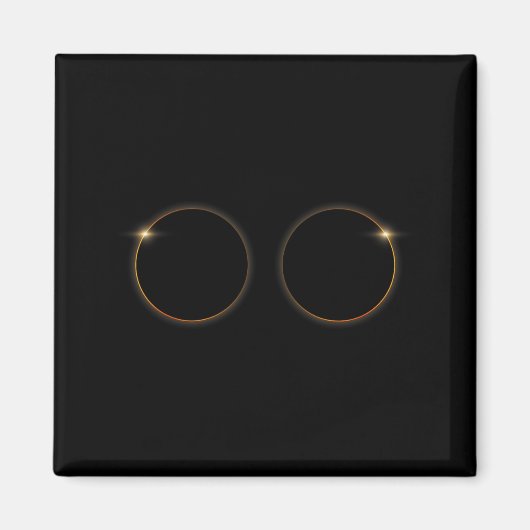 Aimant Éclipse solaire totale Totalité Illustration d'avr (Devant)