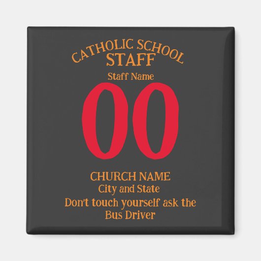 Aimant École catholique FW FV HG Ne vous touchez pas (Devant)