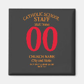 Aimant École catholique ne vous touchez pas (Devant)