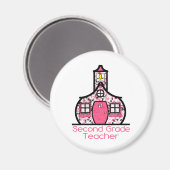 Aimant École de peinture de deuxième année de l'enseignan (Recto/Verso)