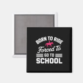 Aimant École d'équitation fille équestre (Recto/Verso)