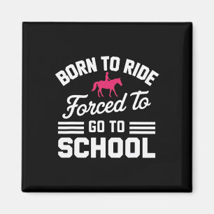 Aimant École d'équitation fille équestre