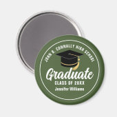 Aimant École militaire verte de l'Armée de terre - Coutur (Recto/Verso)