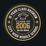 Aimant École Secondaire Réunion Classe De L'Année De Grad<br><div class="desc">Cadeaux et articles de retrouvailles personnalisés pour les diplômés du secondaire et les diplômés du collège. Tous les textes sont modifiables pour convenir à votre occasion. La couleur Arrière - plan et la couleur du texte sont modifiables à l'aide de l'outil de conception. Un souvenir parfait pour une réunion scolaire...</div>